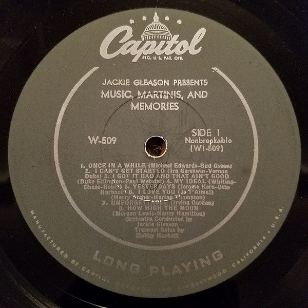 Jackie Gleason : Music, Martinis, And Memories (LP, Album, Mono)