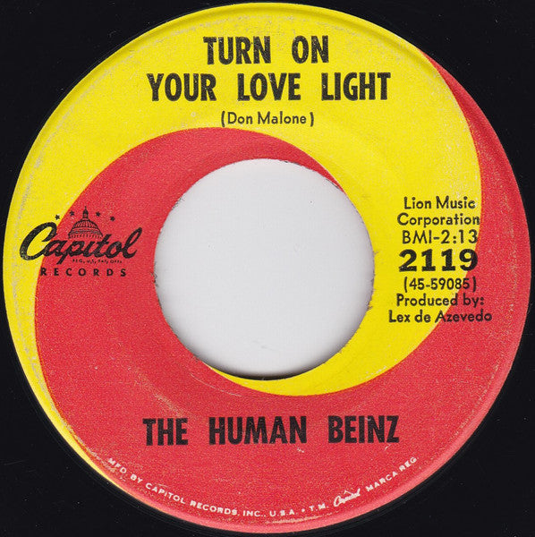 The Human Beinz : Turn On Your Love Light (7", Single)