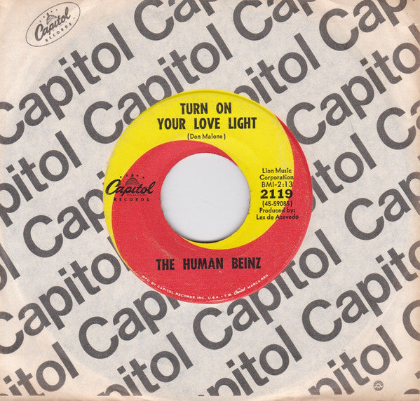 The Human Beinz : Turn On Your Love Light (7", Single)