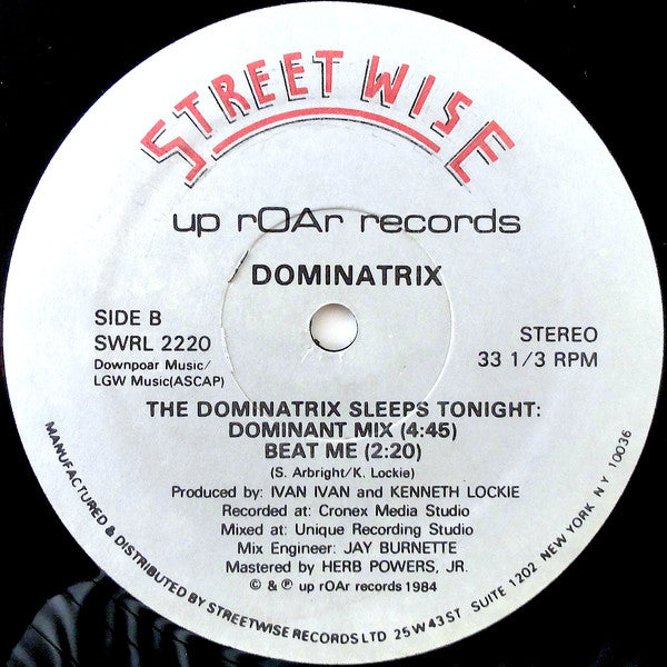 Dominatrix : The Dominatrix Sleeps Tonight (12", Pla)