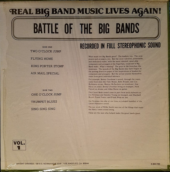 Various : Battle Of The Big Bands Vol.1 (LP, Comp)