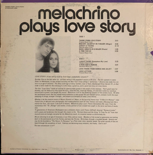 Melachrino* : Love Story (LP, Album, Ter)