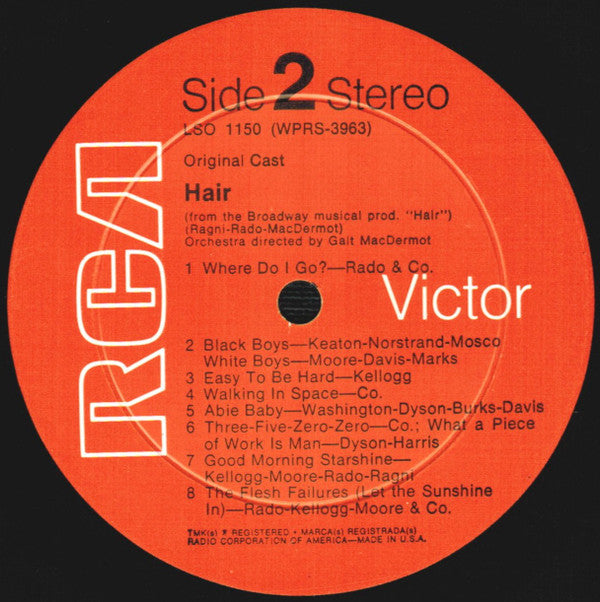 Various : Hair - The American Tribal Love-Rock Musical (The Original Broadway Cast Recording) (LP, Album, RP, Roc)