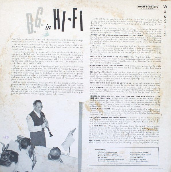 Benny Goodman, His Orchestra And His Combos* : B.G. In Hi-Fi (LP, Album, Mono, Los)