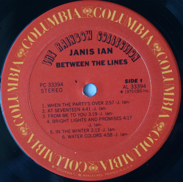 Janis Ian : Between The Lines (LP, Album, Ter)