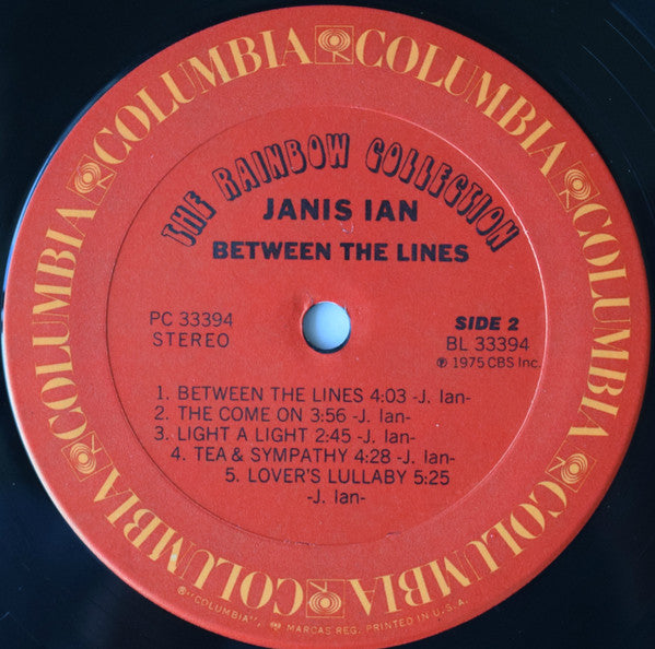 Janis Ian : Between The Lines (LP, Album, Ter)