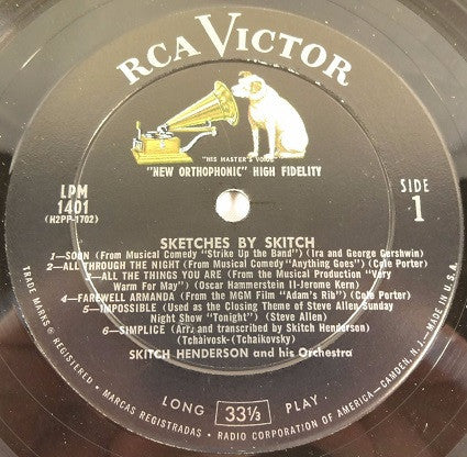 Skitch Henderson & His Orchestra : Sketches By Skitch (LP, Mono, Roc)