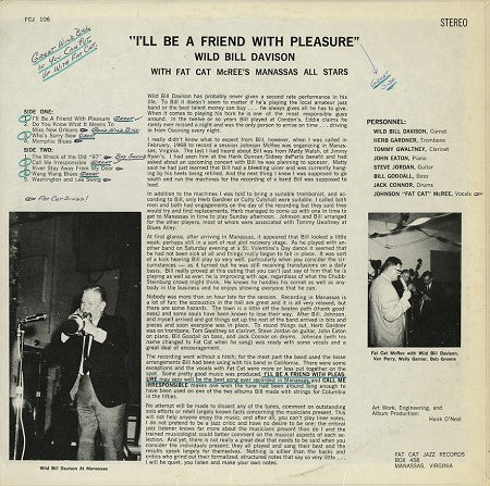 Wild Bill Davison : I'll Be A Friend With Pleasure (LP)
