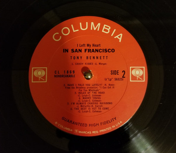 Tony Bennett : I Left My Heart In San Francisco (LP, Album, Mono, 2-E)