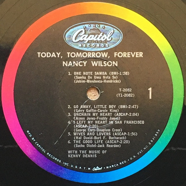 Nancy Wilson With The Music Of Kenny Dennis : Today, Tomorrow, Forever (LP, Album, Mono, Los)