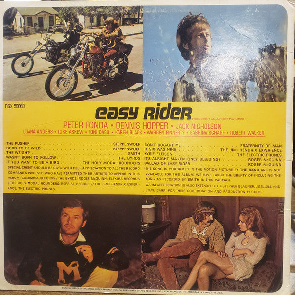 Various : Easy Rider (Music From The Soundtrack) (LP, Album, Pit)