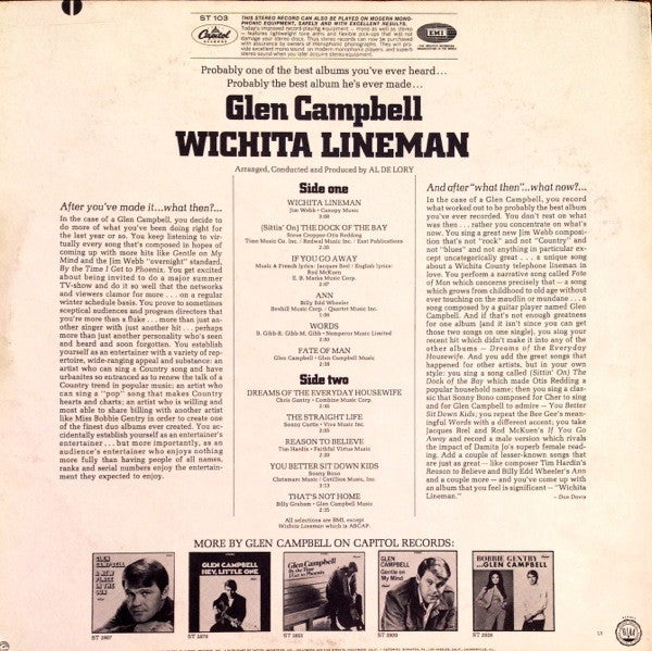 Glen Campbell : Wichita Lineman (LP, Album, Jac)