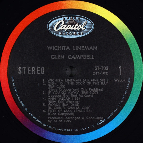 Glen Campbell : Wichita Lineman (LP, Album, Jac)