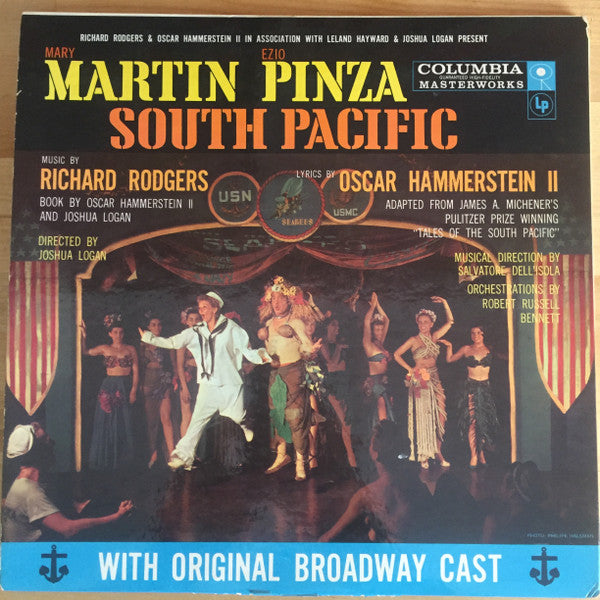 Mary Martin, Ezio Pinza, Richard Rodgers, Oscar Hammerstein II With Original Broadway Cast* : South Pacific (LP, Mono, RE)