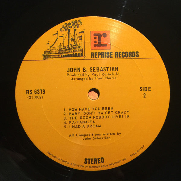 John B. Sebastian* : John B. Sebastian (LP, Album, RP, San)