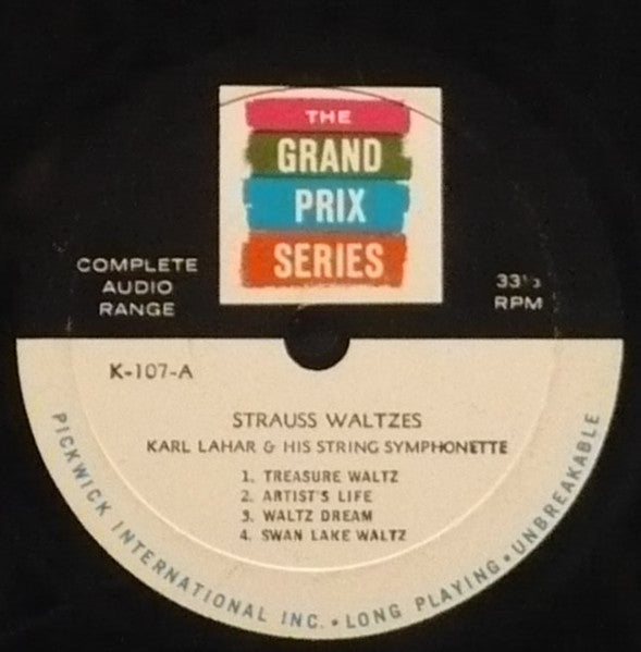 The Karl Lahar String Symphonette : Strauss Waltz Favorites (LP, Mono)