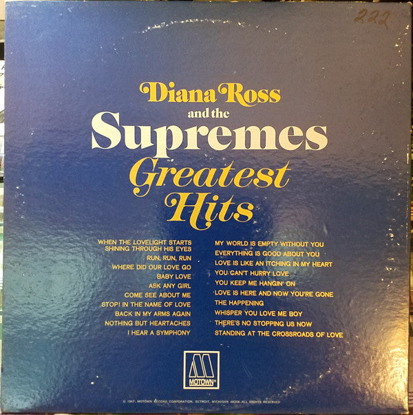 The Supremes : Greatest Hits (2xLP, Comp, Gat)