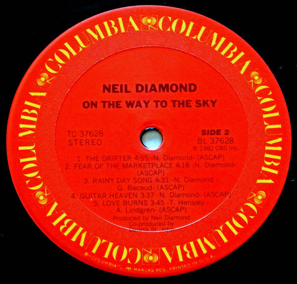 Neil Diamond : On The Way To The Sky (LP, Album, Pit)