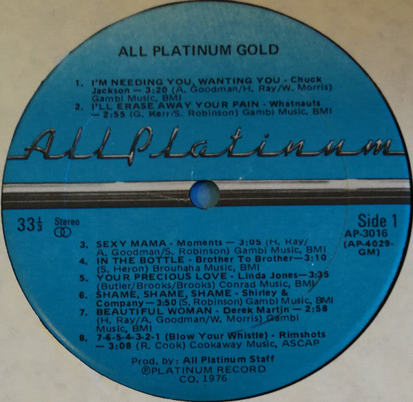 Various : All Platinum Gold (LP, Comp)