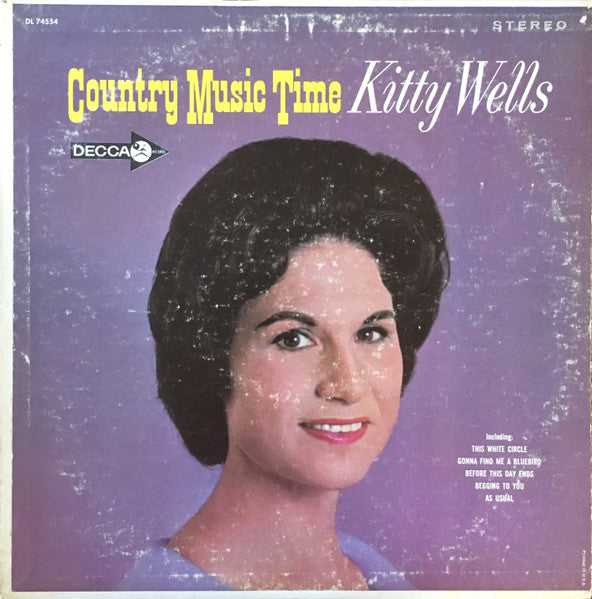 Kitty Wells : Country Music Time (LP, Album, Ind)