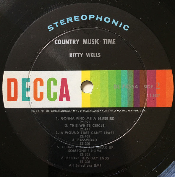 Kitty Wells : Country Music Time (LP, Album, Ind)