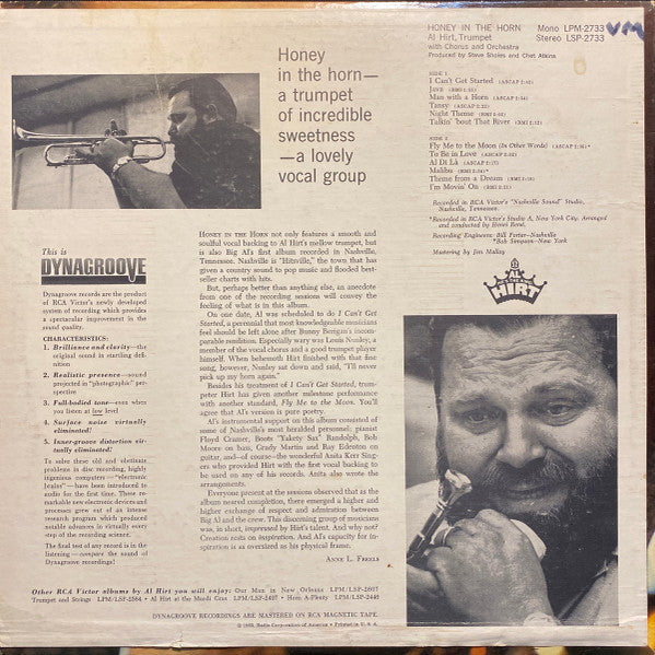 Al (He's The King) Hirt* : Honey In The Horn (LP, Album, Mono, Ind)