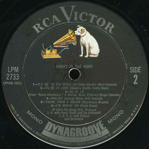 Al (He's The King) Hirt* : Honey In The Horn (LP, Album, Mono, Ind)