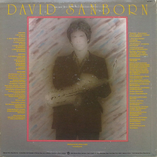 David Sanborn : Taking Off (LP, Album, Win)