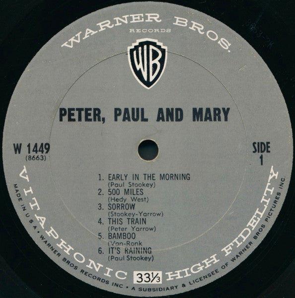 Peter, Paul And Mary* : Peter, Paul And Mary (LP, Album, Mono)