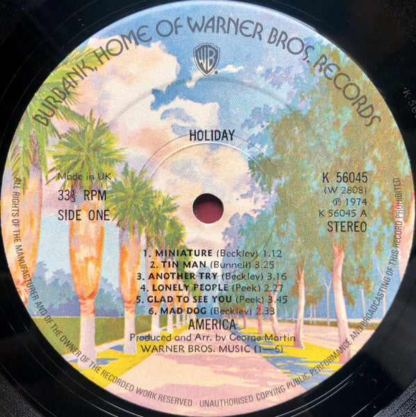 America (2) : Holiday (LP, Album)