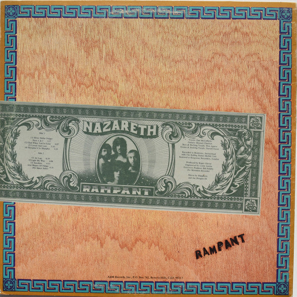 Nazareth (2) : Rampant (LP, Album, Ter)