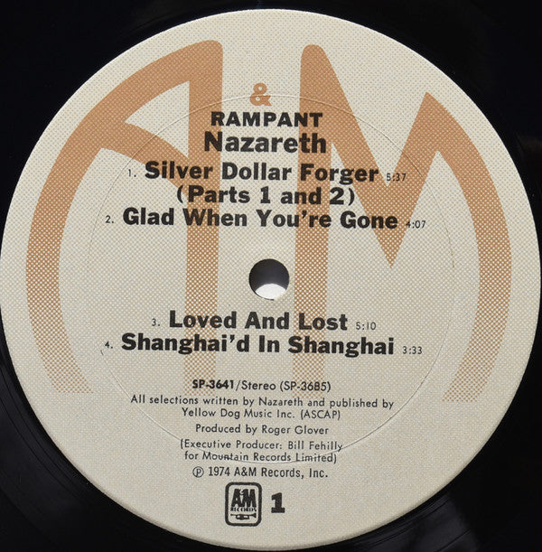 Nazareth (2) : Rampant (LP, Album, Ter)