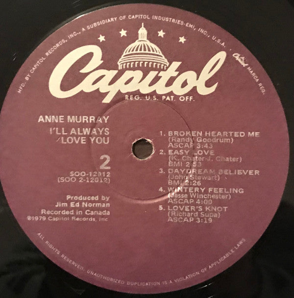Anne Murray : I'll Always Love You (LP, Album, Win)