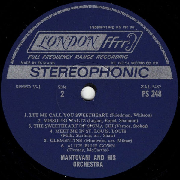 Mantovani And His Orchestra : American Waltzes (LP, Album)