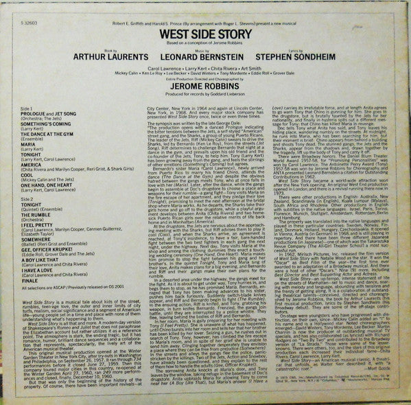 Leonard Bernstein : West Side Story (LP, Album, RE, Car)