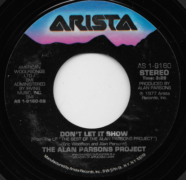 The Alan Parsons Project : Don't Answer Me (7", Single, Styrene, Ind)