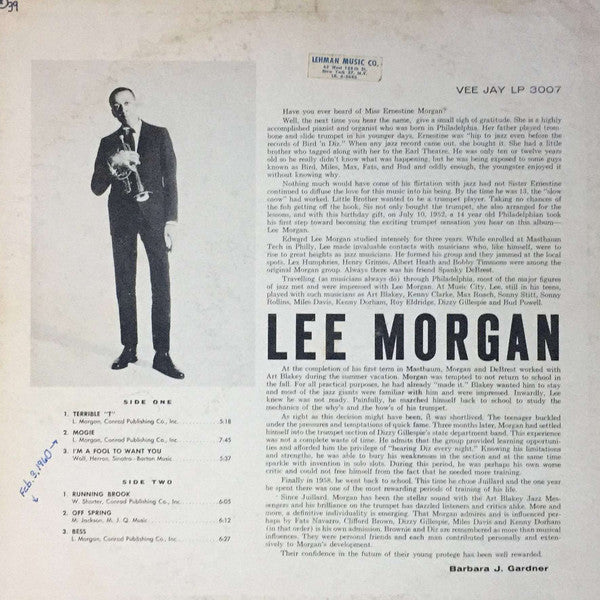 Lee Morgan : Here's Lee Morgan (LP, Album)