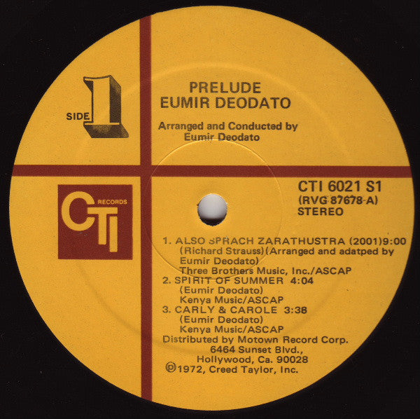Deodato* : Prelude (LP, Album, Mon)