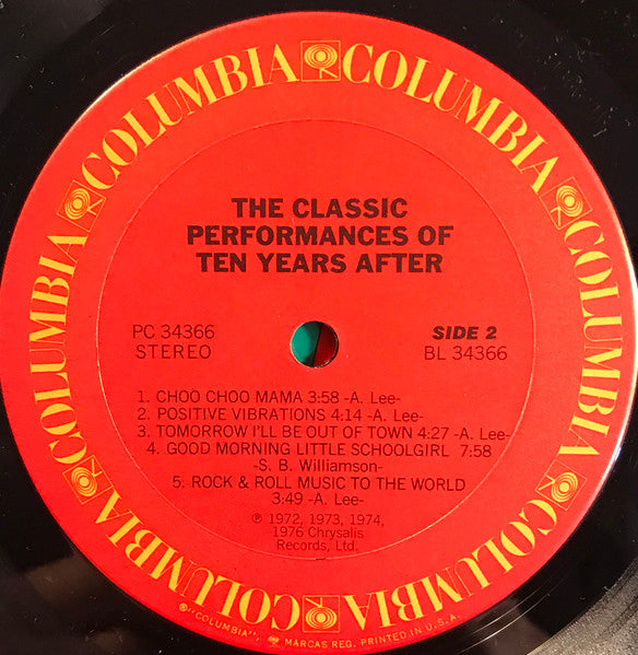 Ten Years After : The Classic Performances Of Ten Years After (LP, Comp, RE, Ter)