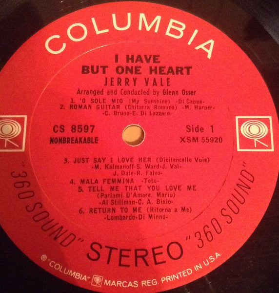 Jerry Vale : I Have But One Heart (LP, Album)