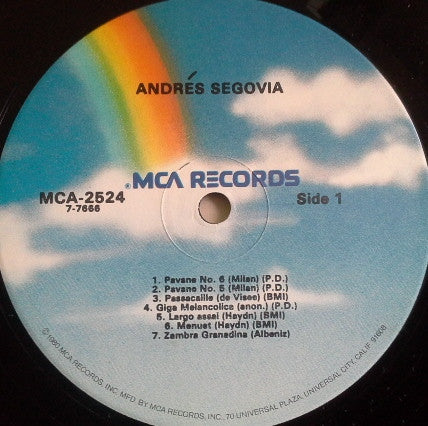 Segovia* : Maestro (LP, Album, RE, RP)