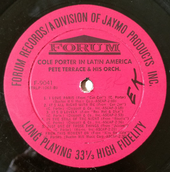 Pete Terrace And His Orchestra : Cole Porter In Latin America (LP, Album, Mono, RE, Hig)