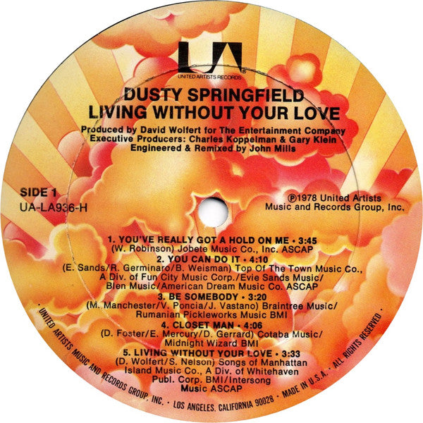 Dusty Springfield : Living Without Your Love (LP, Album)