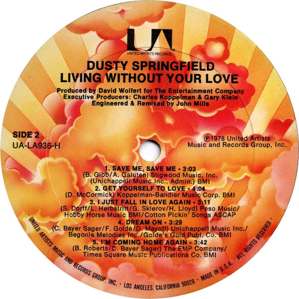 Dusty Springfield : Living Without Your Love (LP, Album)