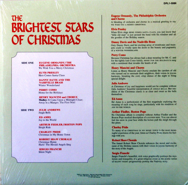 Various : The Brightest Stars Of Christmas (LP, Comp, Hol)