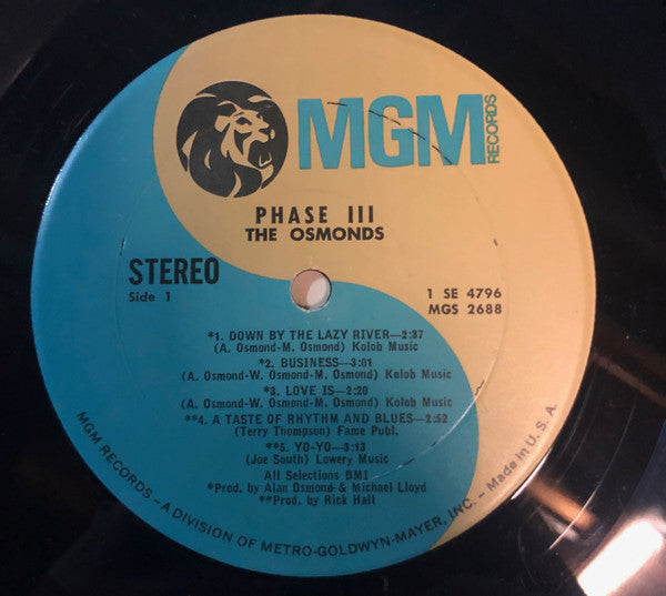 The Osmonds : Phase III (LP, Album)