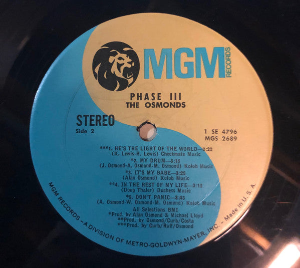 The Osmonds : Phase III (LP, Album)