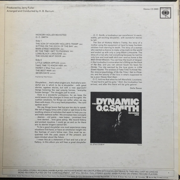 O.C. Smith* : Hickory Holler Revisited (LP, Album, San)