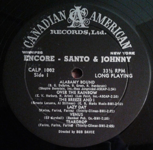 Santo & Johnny : Encore (LP, Mono)