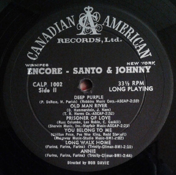 Santo & Johnny : Encore (LP, Mono)